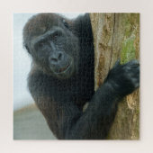 Gorilla achter de boom legpuzzel (Verticaal)