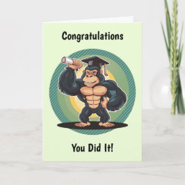 Gorilla Afstuderen gepersonaliseerd Kaart