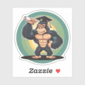 Gorilla-Afstuderen Sticker (Vel)