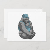 Gorilla als ambachtsman met moersleutel briefkaart (Voorkant / Achterkant)