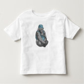 Gorilla als ambachtsman met moersleutel kinder shirts (Voorkant)