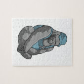 Gorilla als ambachtsman met moersleutel legpuzzel (Horizontaal)