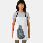 Gorilla als ambachtsman met moersleutel schort (Insitu)