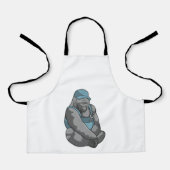 Gorilla als ambachtsman met moersleutel schort (Voorkant)