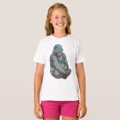 Gorilla als ambachtsman met moersleutel t-shirt (Voorkant volledig)