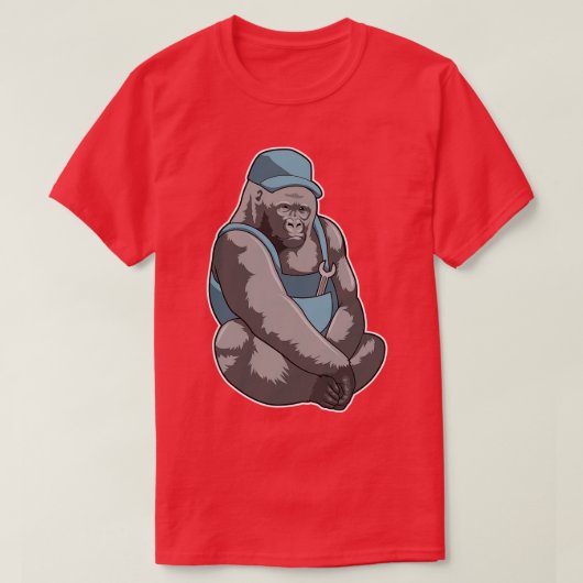 Gorilla als ambachtsman met moersleutel t-shirt (Design voorkant)