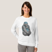 Gorilla als ambachtsman met moersleutel t-shirt (Voorkant volledig)