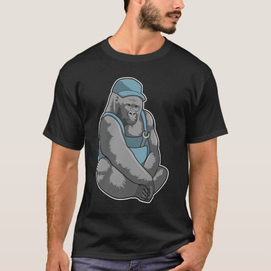 Gorilla als ambachtsman met moersleutel t-shirt (Voorkant)