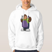 Gorilla als hairdresser met schaar en kam hoodie (Voorkant)