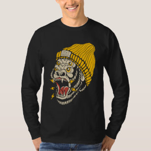 Gorilla Amerikaanse Traditionele Tattoo Getatoeëer T-shirt