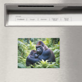 Gorilla Animal Natuur Wildlife Affection Caring Magneet (Insitu (Vaatwasser))