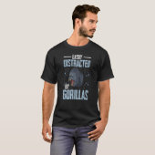 Gorilla Animal Quote Monkey Habitat Silverback Wes T-shirt (Voorkant volledig)