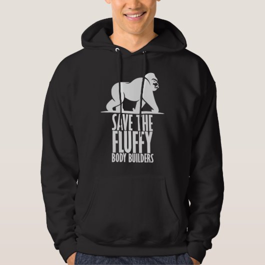 Gorilla Animal Rights Save The Gorillas Hoodie (Voorkant)