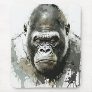 Gorilla Ape Dierlijke Schilderij Wildlife Forest Muismat