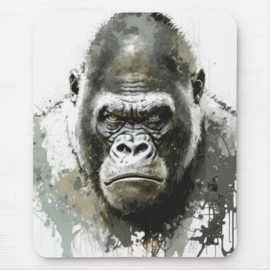 Gorilla Ape Dierlijke Schilderij Wildlife Forest Muismat (Voorkant)