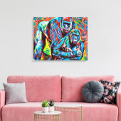 Gorilla Ape Familie Abstracte Dieren Wildlife Art Canvas Afdruk (Insitu (Woonkamer))
