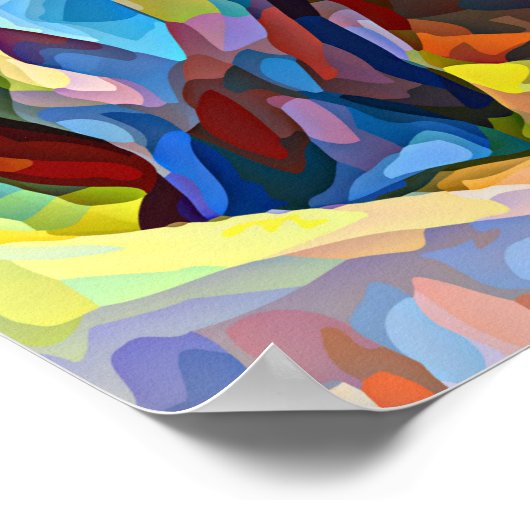 Gorilla Ape Familie Abstracte Dieren Wildlife Art Poster (Hoek)