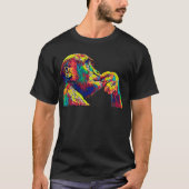Gorilla Ape Funny Geek Thinker Philosopher T-shirt (Voorkant)