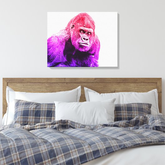 Gorilla Art Canvas Afdruk (Insitu (Slaapkamer))