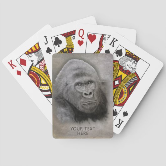 Gorilla Artist Drawing Pokerkaarten (Achterkant)