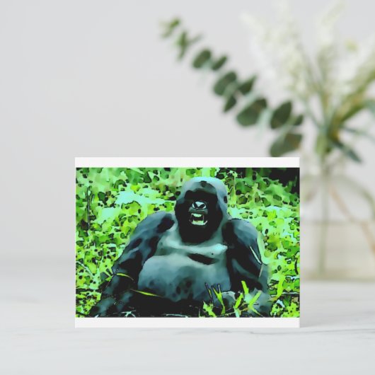 Gorilla Artwork Briefkaart (Staand voorkant)