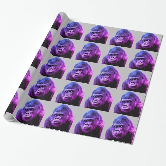 Gorilla Artwork Cadeaupapier (Uitgerold)