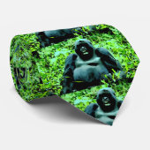 Gorilla Artwork Stropdas (Opgerold)