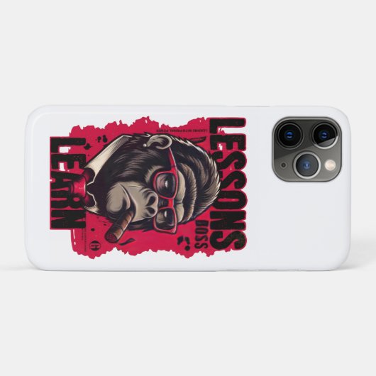 Gorilla Baas Lessen Leren iPhone Hoesje (Achterkant (horizontaal))