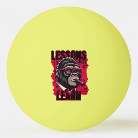 Gorilla Baas Lessen Leren Ping Pong Bal Pingpongbal (Voorkant)