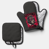 Gorilla Baas Lessen Leren Pot Onderzetters Ovenwant & Pannenlap Set (Voorkant / Achterkant)