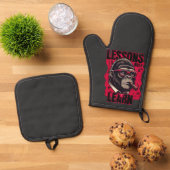 Gorilla Baas Lessen Leren Pot Onderzetters Ovenwant & Pannenlap Set (Top down)
