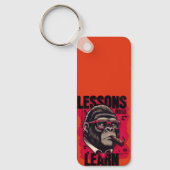 Gorilla Baas Lessen Leren Sleutelhanger (Voorkant)