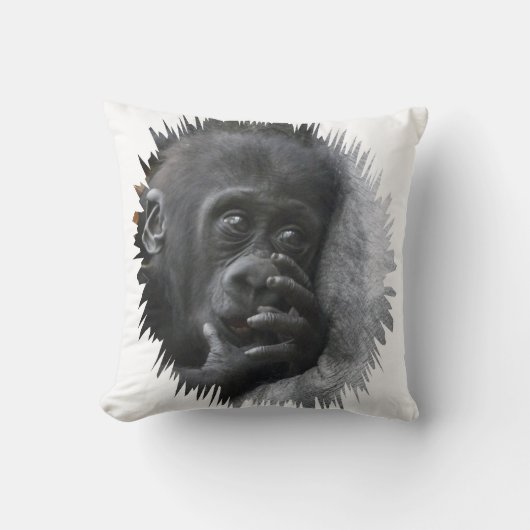 Gorilla Baby 001 Kussen (Voorkant)