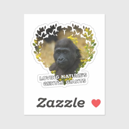 Gorilla Baby - Liefdevolle Natuur's zachte reuzen Sticker (Vel)