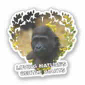 Gorilla Baby - Liefdevolle Natuur's zachte reuzen Sticker (Voorkant)