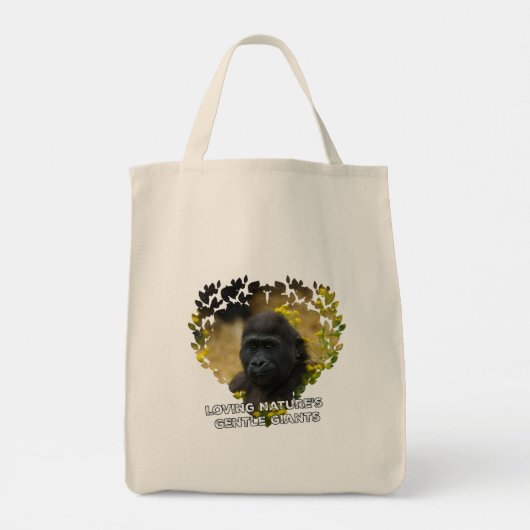 Gorilla Baby - Liefdevolle Natuur's zachte reuzen Tote Bag (Achterkant)