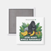 Gorilla Bananas Math Magneet (Voorkant / Achterkant)