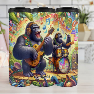 Gorilla Band in een Oerwoud Thermosbeker