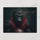 Gorilla basketbalspeler briefkaart (Voorkant)