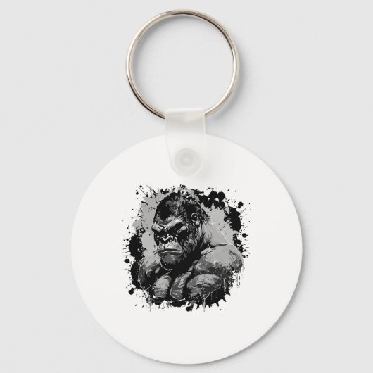 Gorilla Beast Spieren Workout Bodybuilding Boksen Sleutelhanger (Voorkant)
