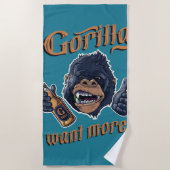 Gorilla Beer Beach Towel Strandlaken (Voorkant)