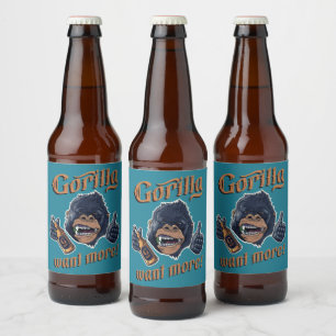 Gorilla Beer Food and Beverage Label Set Bier Etiket