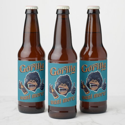 Gorilla Beer Food and Beverage Label Set Bier Etiket (Flessen)