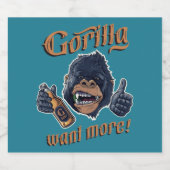 Gorilla Beer Food and Beverage Label Set Bier Etiket (Enkel label)