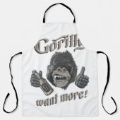 Gorilla Beer White All-over Print Apron Schort (Voorkant)