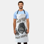 Gorilla Beer White All-over Print Apron Schort (Gedragen)