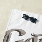 Gorilla Beer White Beach Towel Strandlaken (In situ)