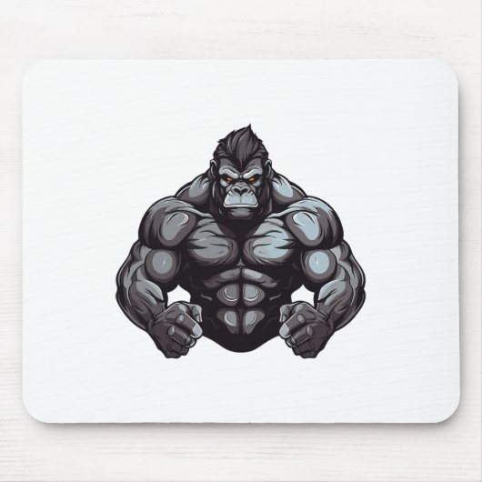 Gorilla Beest Bodybuilder Workout Gym Bodybuilding Muismat (Voorkant)