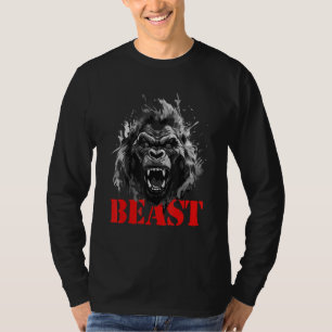 Gorilla Beest MMA-vechter Boksmotivatie Gym Wo T-shirt