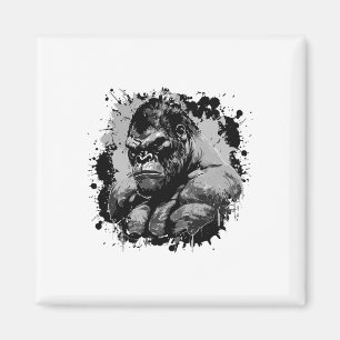 Gorilla Beest Spieren Workout Bodybuilding Boksen  Magneet
